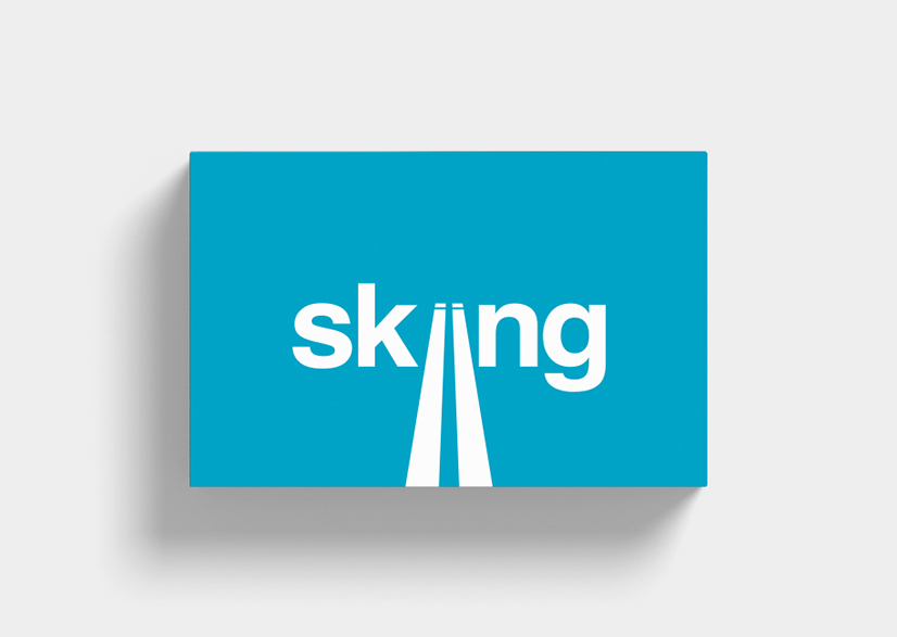 jeux typographie Skiing  